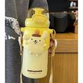 Sanrio Anime Kawaii Cinnamoroll Kulomi Melody Cartoon GirlHeart Portable Thermos Cup Student Childrenâ€˜s Straw Cup Birthday Gift