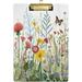 Coolnut Acrylic Clipboards with Low Profile Clip A4 Standard Size 9 x 12.5 File Holder for Writing Drawing Clip Boards for Doctors Offices Wildflowers Butterfly 2 Gifts