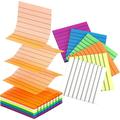 6 Pads Pop Up Transparent Sticky Notes Lined 300 Sheets 3x3 inch Clear See Through Translucent Sticky Notes with Lines 6 Bright Color Pop-Up Pads Match Post Dispenser Office School Home Supplies 3x3
