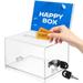 Ballot Box Tip Jar for Money Donation Boxes Fundraising Piggy Bank Business Card Holder Trading Staff Baby