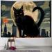 BCIIG Catzilla Black cat Wall Art - Cat Wall Art Decor - Vintage Retro Cute Cat Stuff Cat Mom Cat Lover Gift - funny Cat Themed Gifts for Men Women - Boys Room Decor - Cat Poster