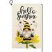 Hello Sunshine Sunflower House Flag 28x40 Inch Double Sided Funny Spring Summer Gnome Bees Summer Farmhouse Yard Flag Seasonal Holiday Outdoor Outside Decoration (Large)