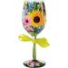 WG Wildflowers) - Studio GLS11-5526S Love My Wine Hand Painted Glass Wildflowers