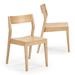 Wade Logan® Linzy Solid Wood Low Back Side Chair Wood in Brown/Green | Wayfair 85241D502EC4461F86A0D5C7040A5462