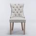 House of Hampton® Joslyne Tufted Velvet Back Side Chair Dining Chair Wood/Upholstered/Velvet in Brown | 37.4 H x 25.5 W x 19.7 D in | Wayfair