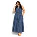 Hamptons Tier Maxi Dress - dark denim