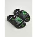 George Minecraft Creeper Sliders - Black