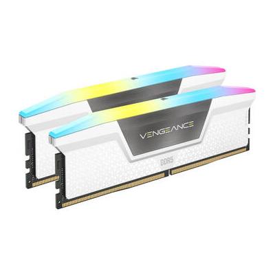 Corsair 32GB VENGEANCE RGB DDR5 6400MT/s DIMM Memory Kit (White, 2 x 16GB) CMH32GX5M2B6400C36W