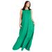 Plus Size Women's Ruffle Hem Maxi Dress by June+Vie in Tropical Emerald (Size 18/20)