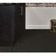 Black Designer Effect Anti-Slip Vinyl Flooring For Kitchen, Conservatory & Dining Room 5M X 2M (10M²)