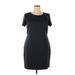 Ann Taylor LOFT Casual Dress - Sheath: Black Solid Dresses - Women's Size 18 Petite