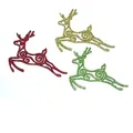 Shatchi 3Pcs Glitter Reindeer Christmas Tree Xmas Party Hanging Ornament Decorations