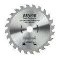 Rennie Tool Company 165mm X 24T Tct Cordless Circular Wood Saw Blade With Thin Kerf. Fits Bosch Makita Ryobi Dewalt Circular Saws Etc