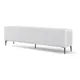 Arte Ravenna B Tv Stand In White With Black Legs - Milled Foil Finish Mdf - Sleek Metal Framed Design - D420mm X H560mm X 2000mm