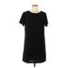 Lulus Casual Dress - Mini Crew Neck Short sleeves: Black Print Dresses - Women's Size Medium