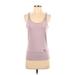 Adidas Active Tank Top: Purple Solid Activewear - Women's Size Small
