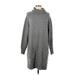 Lou & Grey for LOFT Casual Dress - Sweater Dress: Gray Dresses - Women's Size Medium