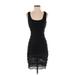 Max Studio Casual Dress - Party Scoop Neck Sleeveless: Black Solid Dresses - Women's Size Small