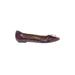 Diane von Furstenberg Flats: Burgundy Snake Print Shoes - Women's Size 10 - Round Toe