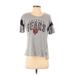 NFL Short Sleeve T-Shirt: Gray Graphic Tops - Women's Size Small