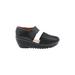 Bernie Mev Wedges: Slip On Platform Casual Black Solid Shoes - Women's Size 39 - Round Toe