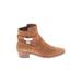 MICHAEL Michael Kors Ankle Boots: Brown Solid Shoes - Women's Size 9 - Round Toe