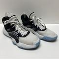 Adidas Shoes | Adidas Mens White Black Blue Lace Up Basketball Shoes Don Issue 1 Size 6 | Color: Black/White | Size: 6