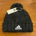 Adidas Accessories | Adidas Recon 3 Balli Winter Pom Hat Cap New Black Grey One Size | Color: Black/Gray | Size: Os