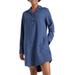 Levi's Intimates & Sleepwear | Levi’s X Target | Polka Dot 100% Cotton Woven Pajama Shirt Gown Blue/White (Xs) | Color: Blue/White | Size: Xs