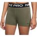 Nike Shorts | Medium Women's Nike Pro Running Shorts Sportswear Cz9857-222 Cargo Green / White | Color: Green/White | Size: M