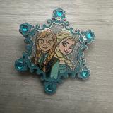 Disney Other | Disney Frozen Pin - Disney’s Frozen Princess Anna & Queen Elsa Jeweled | Color: Blue/Silver | Size: Os