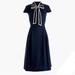 J. Crew Dresses | Nwt J. Crew Tall Tie-Neck Dress In 365 Crepe | Color: Blue/White | Size: 8