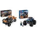 LEGO Technic NEOM McLaren Extreme E Race Car Set, Auto-Spielzeug mit Rückziehmotor & City Blauer Monstertruck, Offroad-Auto-Spielzeug, Fahrzeug-Set mit Rennfahrer-Minifigur