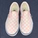 Vans Shoes | Girls Pink Vans Slip On Checkered Shoes Preloved. Size 13.5 | Color: Pink | Size: 13.5g