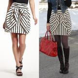 Anthropologie Skirts | Eva Franco Pleated Mini Skirt | Color: Black/White | Size: 0