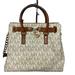 Michael Kors Bags | Michael Kors Signature Hamilton Large Satchel Bag With Gold Chain And Lock&Key | Color: Gold | Size: Os