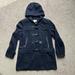 Michael Kors Jackets & Coats | Michael Kors Jacket Womens 16 Full Zip Wool Blend Navy Blue Hooded Buttons | Color: Blue | Size: 16