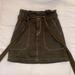 Free People Skirts | Free People Olive Green Skirt With Front Tie, Size 0 | Color: Green | Size: 0