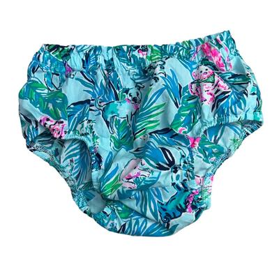 Lilly Pulitzer Bottoms | Little Lilly Pulitzer Baby Bloomers Diaper Cover Barking Up Palm Tree 18-24 Mos | Color: Blue | Size: 18-24mb