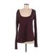 Lululemon Athletica Active T-Shirt: Burgundy Color Block Activewear - Women's Size 10