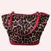 Coach Bags | Coach Park Ocelot Leopard Print Canvas Red Leather Trim Shoulder Tote Bag | Color: Black/Red | Size: Os