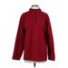 Eddie Bauer Fleece Jacket: Below Hip Red Solid Jackets & Outerwear - Women's Size Small