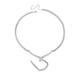 Silver Necklace Creative Necklace Necklace Love Simple Fashion Female Collar Chain Birthstone Necklaces for Women (Color : Silver, Size : One Size)