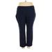 JM Collection Casual Pants - High Rise Straight Leg Boyfriend: Blue Bottoms - Women's Size 24