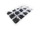 Hex Socket Cap Screw,Flange Head Bolt, Mix Size M1.6-M4 Black Grade12.9 Steel Allen Hexagon Hex Socket Cap Head Screw Bolt Nut Washer Set Assortment Kit(Color:Set B 650pcs) (Color : Set B 650pcs, Si