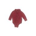 Baby Gap Long Sleeve Onesie: Burgundy Checkered/Gingham Bottoms - Size 12-18 Month