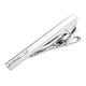 Tie Clip for Men, Silver White Rectangle Stainless Steel Men's Tie Clip Unisex Tie Clip on for Women Retirement Gifts for Women