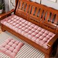 EN AyuL Thick 8cm Garden Bench Seat Cushion Pad 2/3 Seater,Rectangle Bench Cushion Cotton Bench Seat Pad for Patio Swing Indoor Outdoor (170 * 55cm,Pink)