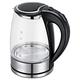 Kettles, 1.8 I Led Glass Kettles for Boiling Water I Hot Holding Function I with Stainless Steel I 1500W I Without Bpa/Black elegant