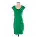 Rachel Roy Casual Dress - Sheath: Green Solid Dresses - Women's Size 4